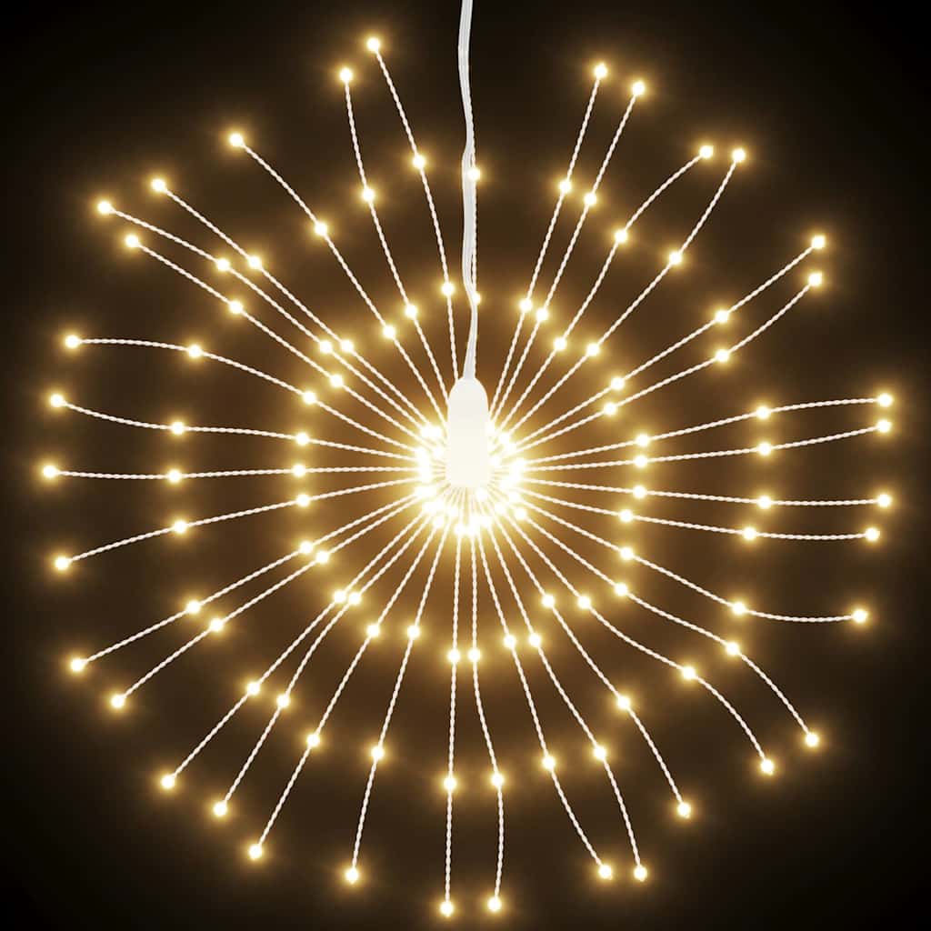 Vidaxl Fireworks de iluminación navideña 140 LED en blanco cálido 17 cm
