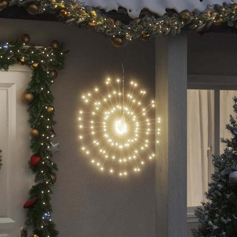 Vidaxl Fireworks de iluminación navideña 140 LED en blanco cálido 17 cm