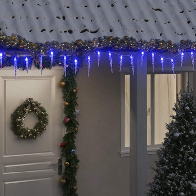 VidaXL Luci natalizie ghiaccioli 200 LED blu 20 m PVC acrilico