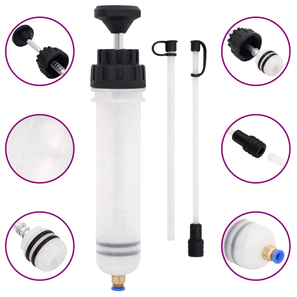 Vidaxl remontluchter 0,2 l wit en zwart