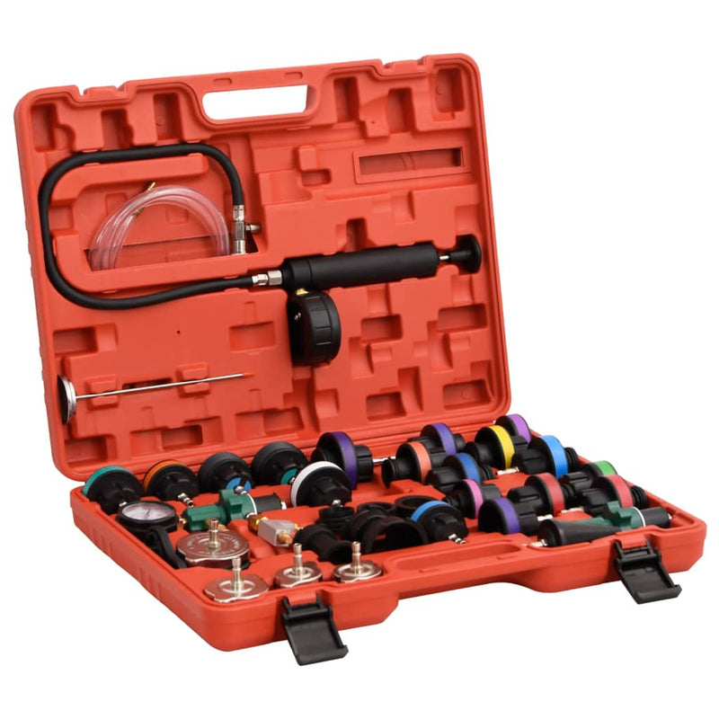 Vidaxl Tester a pressione per sistema di raffreddamento 52x40.5x9,5 cm rosso