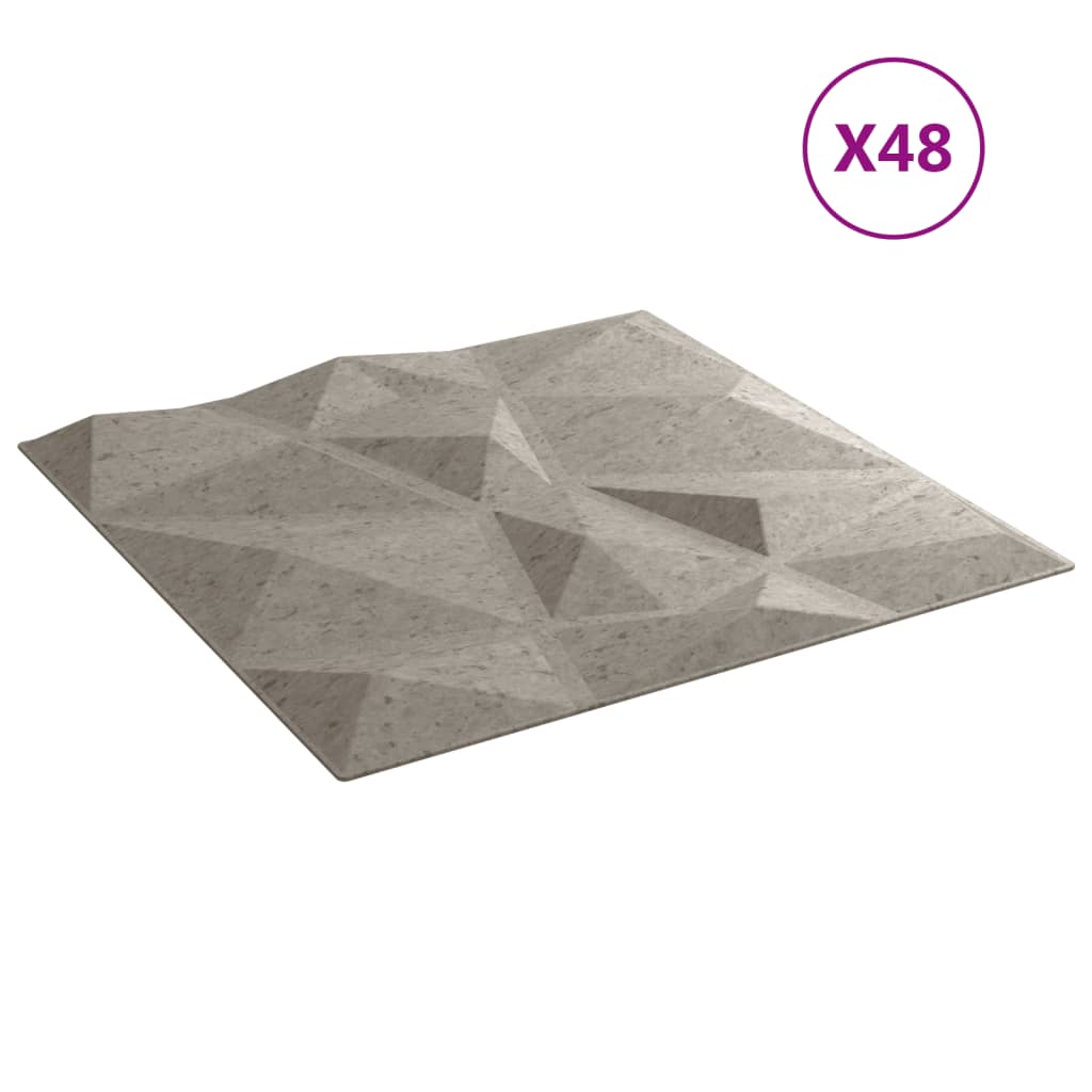 Vidaxl 48 Pannelli a parete ST Diamond 12 m² 50x50 cm Prezzo di calcestruzzo