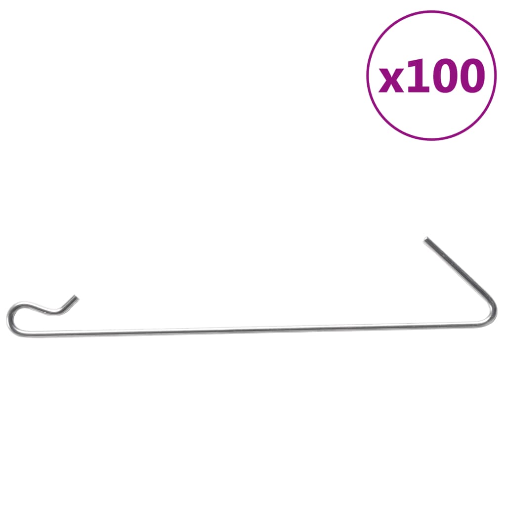 Vidaxl Schanskorf Hooks 100 St Steel