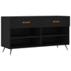 Vidaxl schoenenbank 102x35x55 cm bewerkt hout zwart