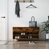 Sofá de zapatos Vidaxl 102x35x55 cm de madera procesada de roble ahumado