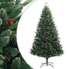 Vidaxl Kunstkerstboom con cardini e bacche rosse 120 cm