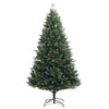 Vidaxl Kunstkerstboom con cardini e bacche rosse 150 cm
