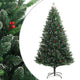 Vidaxl Kunstkerstboom con cardini e bacche rosse 180 cm