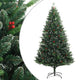 Vidaxl Kunstkerstboom con cardini e bacche rosse 210 cm