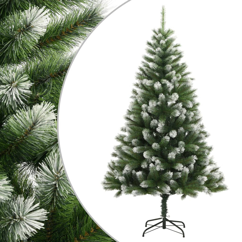 Vidaxl Kunstkerstboom con cardini e neve 210 cm