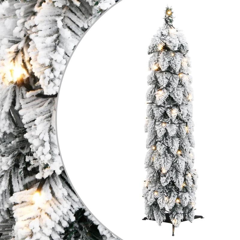Vidaxl Kunstkerstboom con illuminazione e neve 45 LED 90 cm