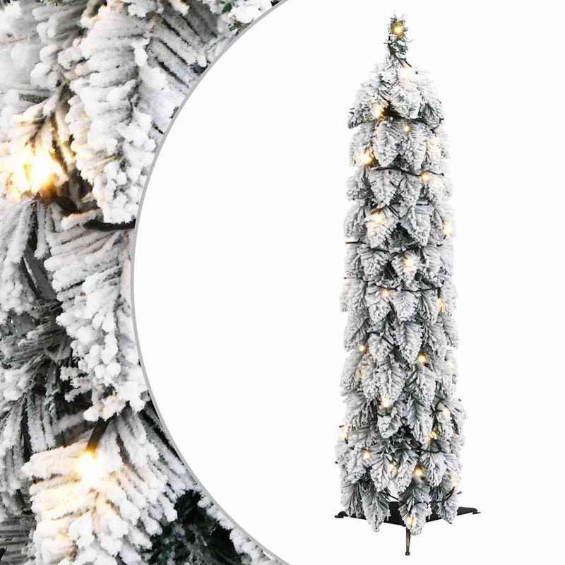 Vidaxl Kunstkerstboom con iluminación y nieve 45 LED 90 cm