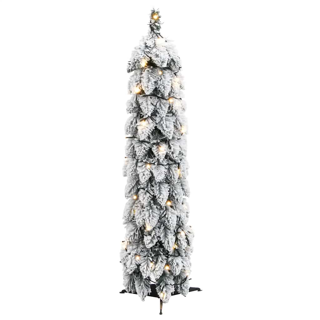 Vidaxl Kunstkerstboom con illuminazione e neve 45 LED 90 cm