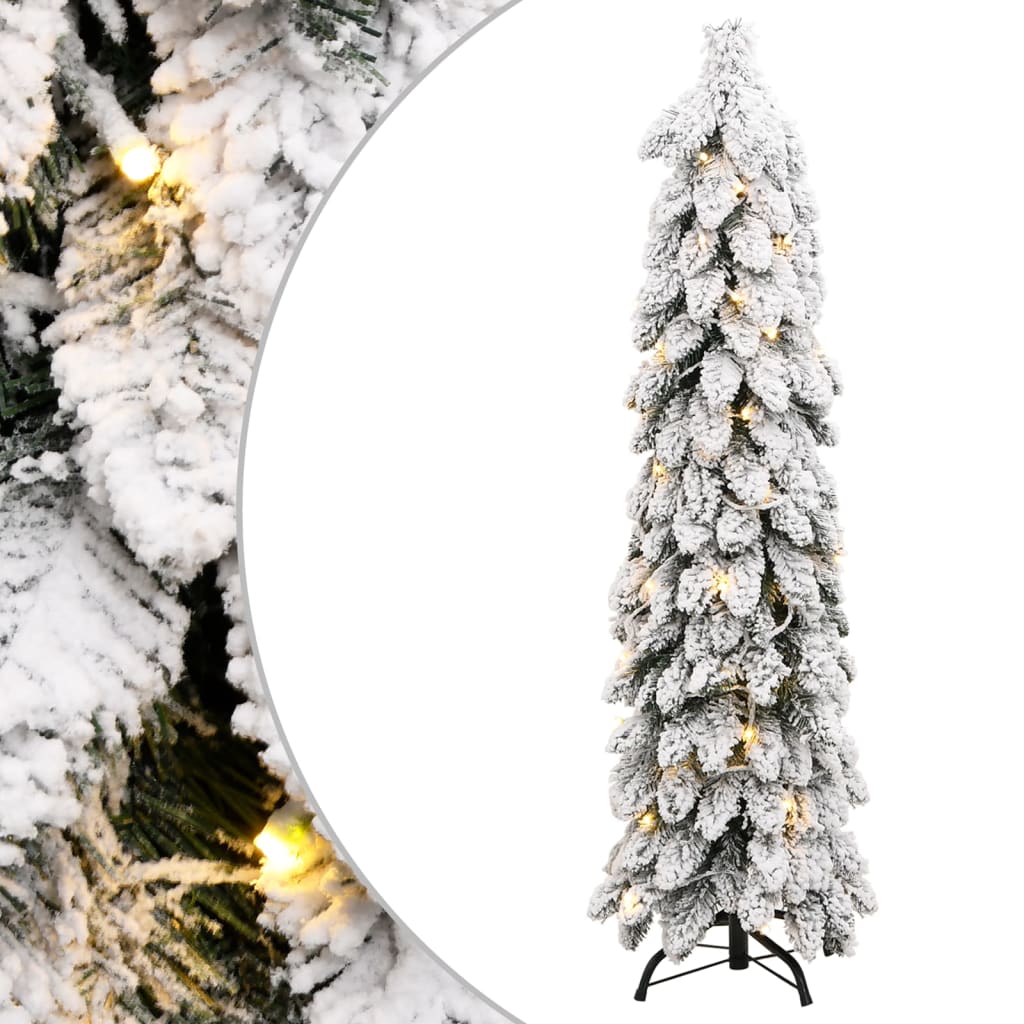 Vidaxl Kunstkerstboom con illuminazione e neve 80 LED 150 cm