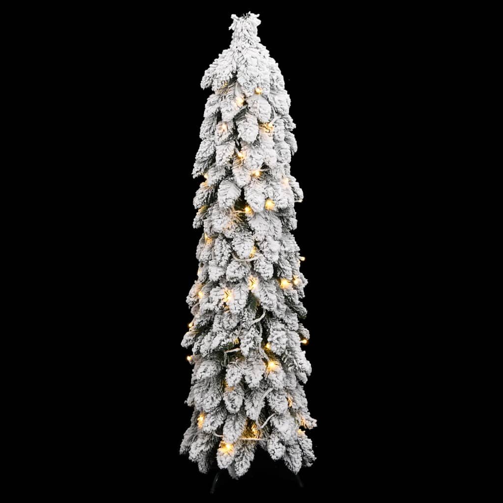 Vidaxl Kunstkerstboom con illuminazione e neve 80 LED 150 cm