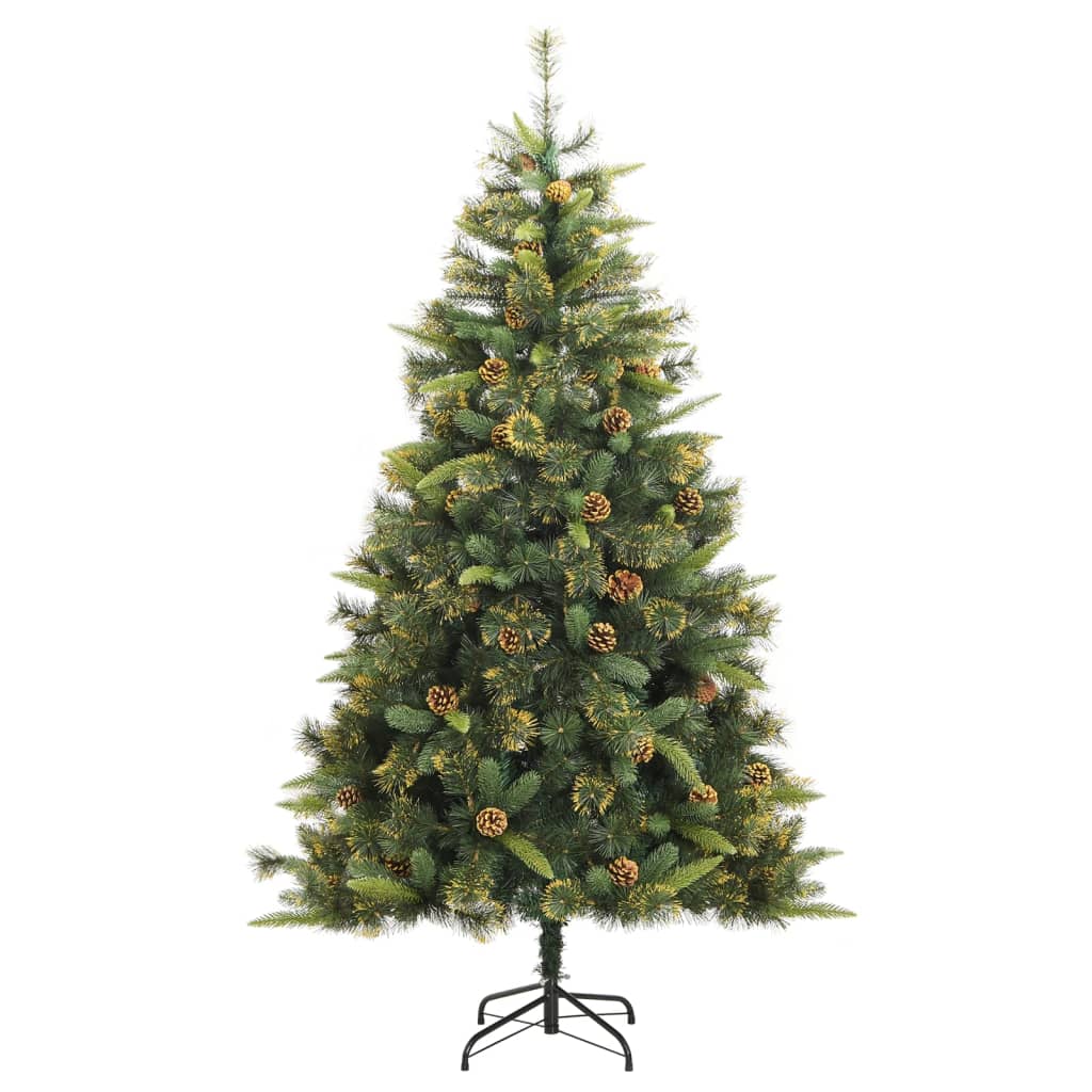 Vidaxl Kunstkerstboom con cardini e coni di pino 180 cm