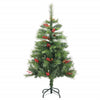 Vidaxl Kunstkerstboom con pini e bacche di cardini 120 cm