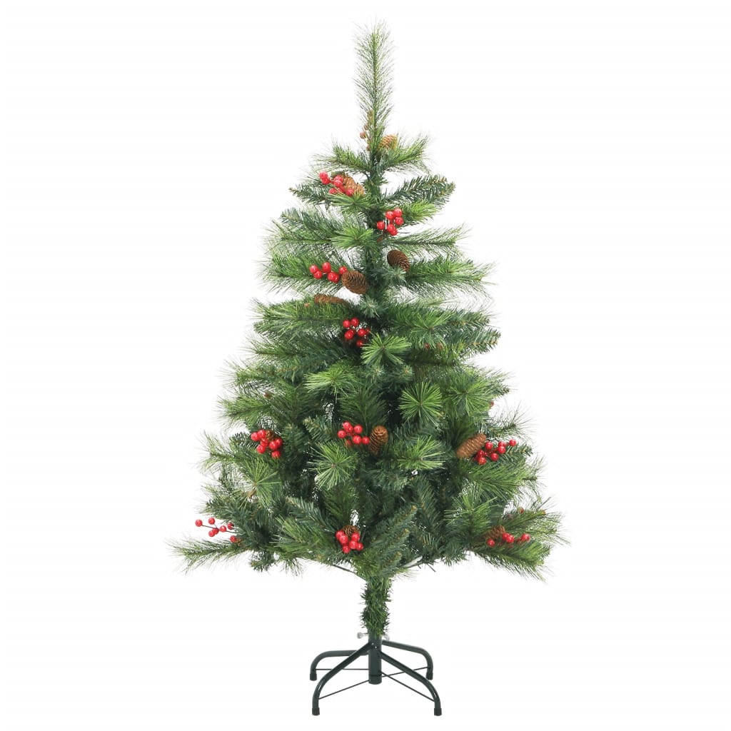 Vidaxl Kunstkerstboom con pini e bacche di cardini 120 cm