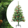 Vidaxl Kunstkerstboom con pini da cardini e bacche 150 cm