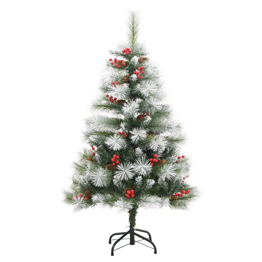 Vidaxl Kunstkerstboom con pini da cardini e bacche 150 cm