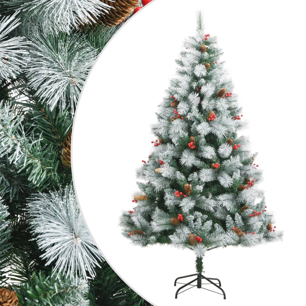 Vidaxl Kunstkerstboom con pini da cardini e bacche 240 cm