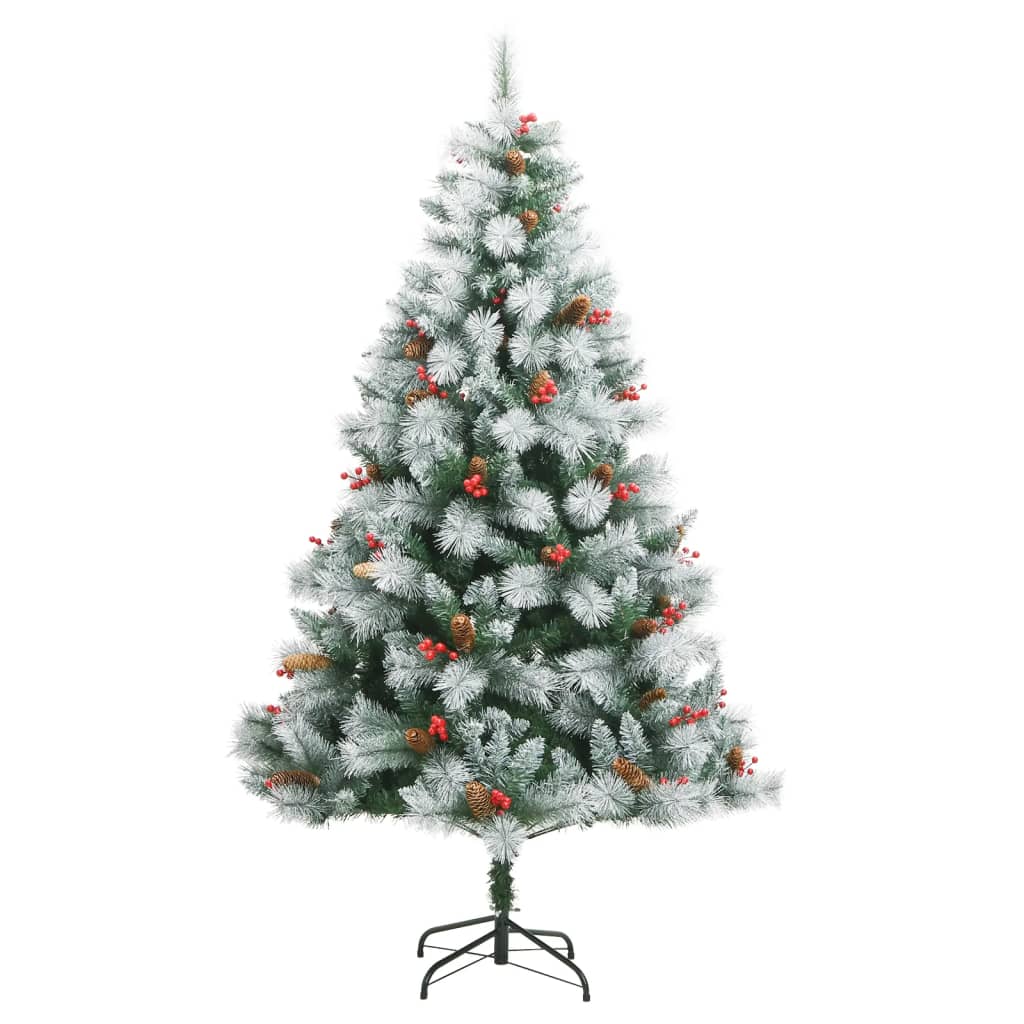 Vidaxl Kunstkerstboom con pini da cardini e bacche 240 cm