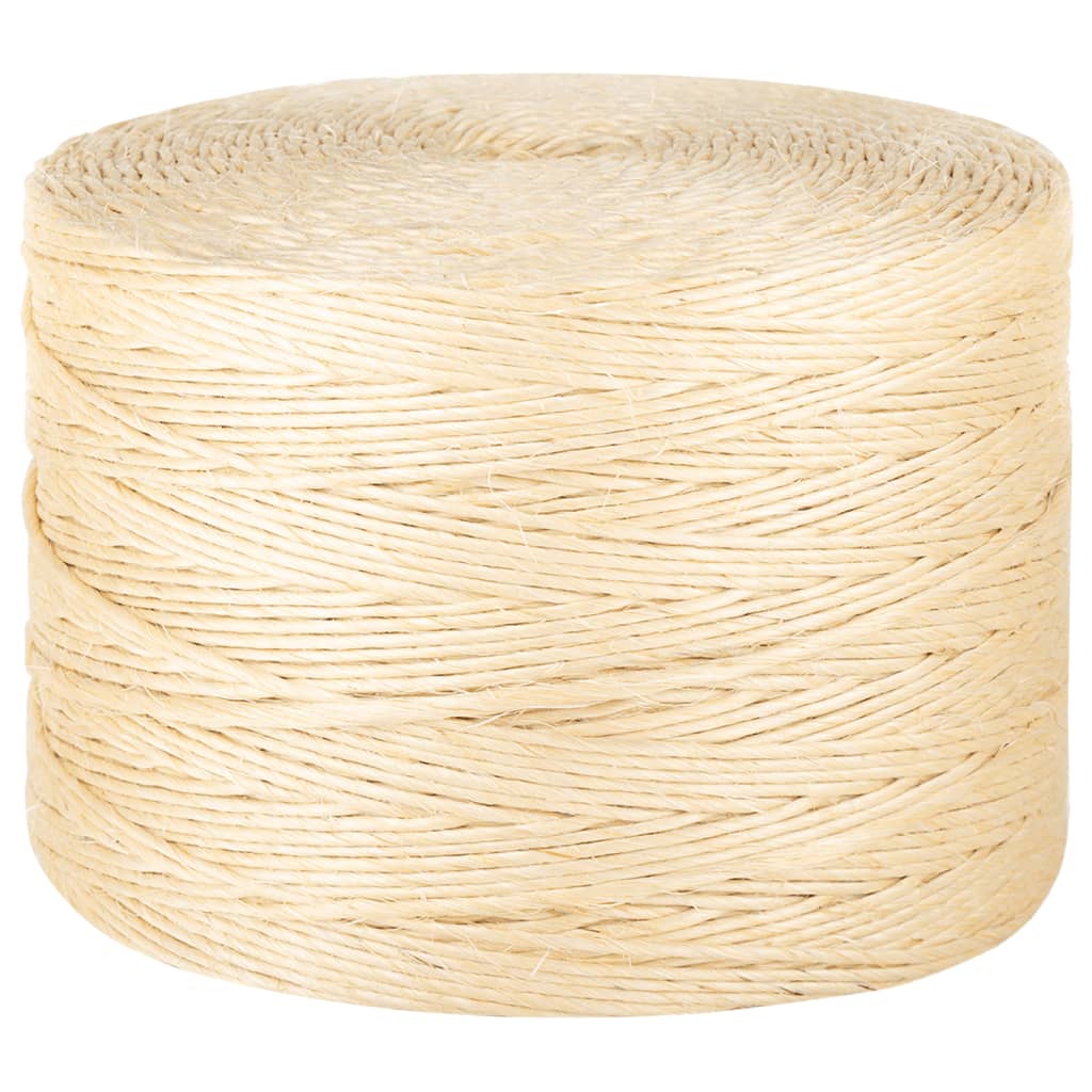 VIDAXL ROPE 3 mm 1000 m 100% sisal