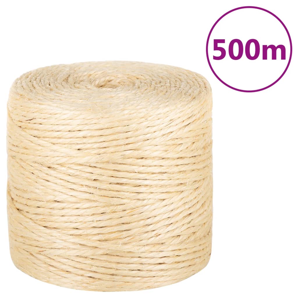 Vidaxl Rope 4 mm 500 m 100% sisal