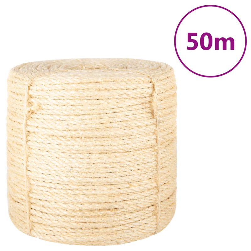 Vidaxl Rope 6 mm 50 m 100% sisal