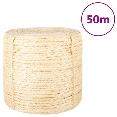 Vidaxl Rope 6 mm 50 m 100% sisal