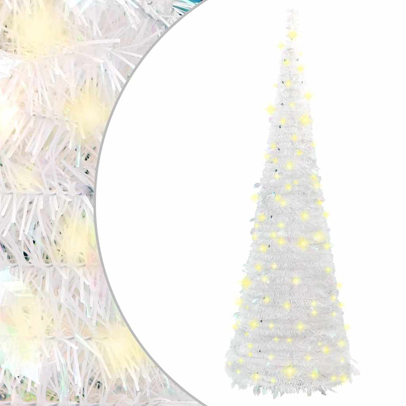 Vidaxl Kunstkerstboom Pop-up 200 LED 210 cm bianco