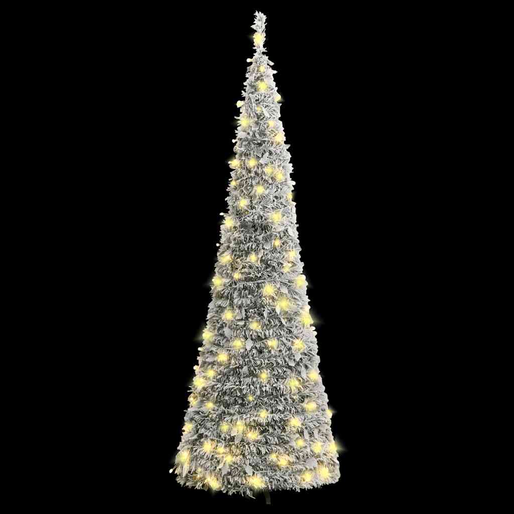 Pop-up Vidaxl Kunstkerstboom con neve 100 LED 150 cm