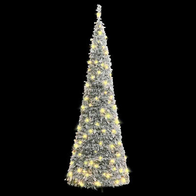 Vidaxl kunstkerstboom pop-up met sneeuw 150 led's 180 cm
