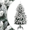 Vidaxl Kunstkerstboom con cardini e neve 120 cm