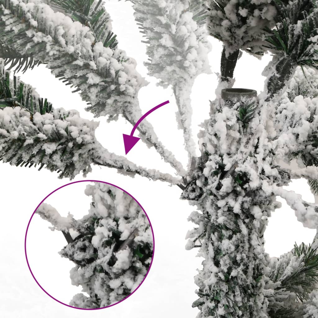 Vidaxl Kunstkerstboom con cardini e neve 120 cm