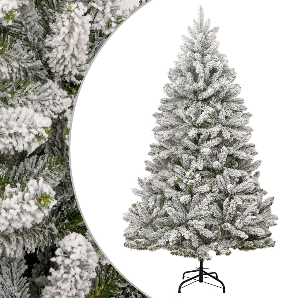 Vidaxx albero di Natale artificiale con cerniere e neve 240 cm