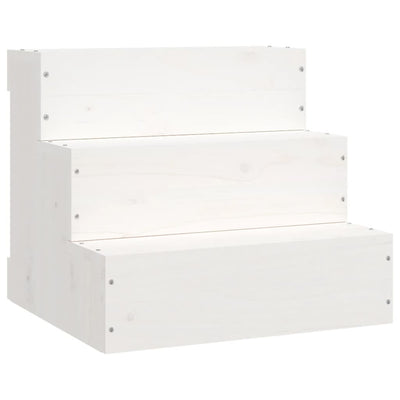 VIDAXL PET Scala 40x37.5x35 cm Pino solido bianco