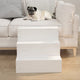 VIDAXL PET Scala 40x37.5x35 cm Pino solido bianco