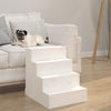 Escalera de mascota de Vidaxl 40x49x47 cm de pino sólido blanco