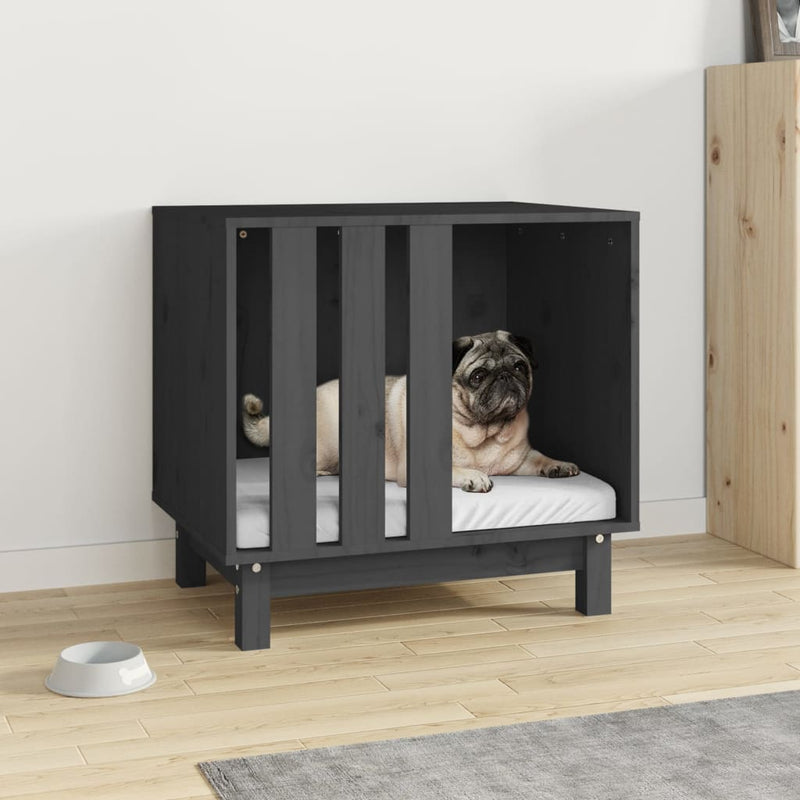 Vidaxl dog loft 60x45x57 cm grigio pino solido