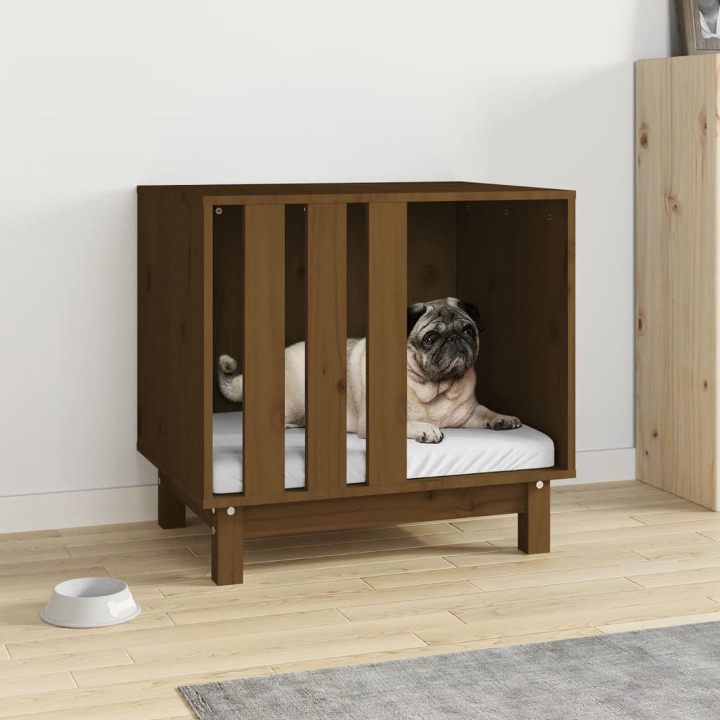 Vidaxl Dog Loft 60x45x57 cm Miele di pino solido