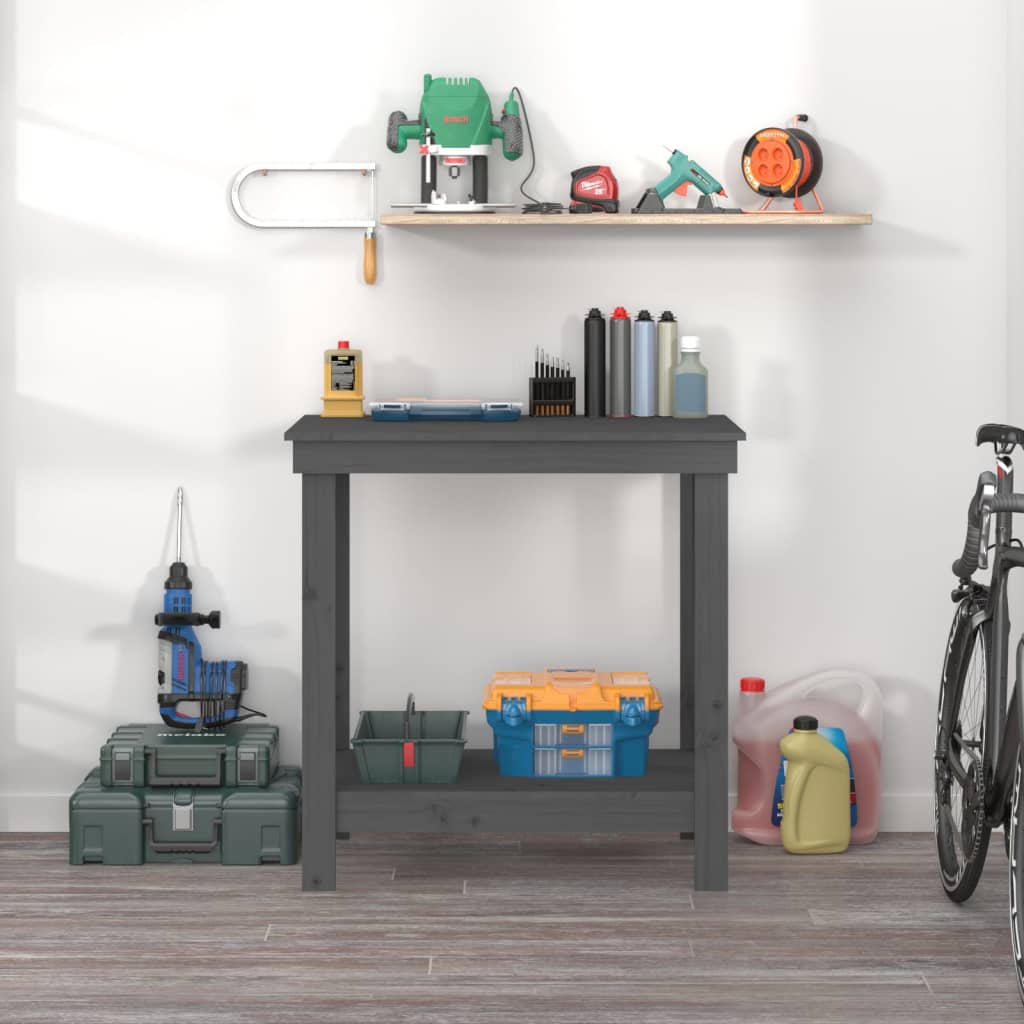 Vidaxl Workbench 80x50x80 cm Pino solido