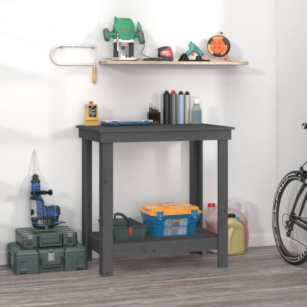 Vidaxl Workbench 80x50x80 cm Pino solido