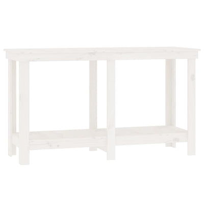 Vidaxl werkbank 140x50x80 cm massief grenenhout wit