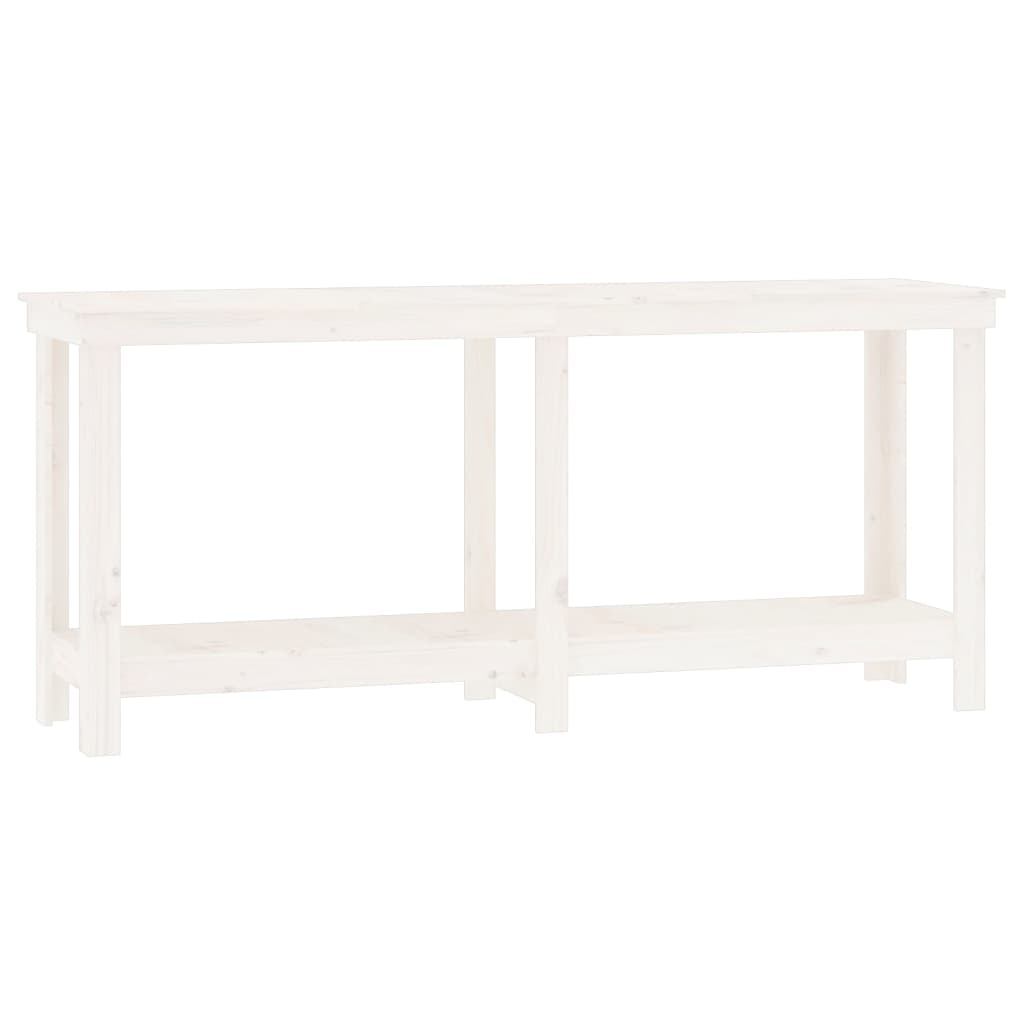 Vidaxl Workbench 180x50x80 cm Pino solido bianco