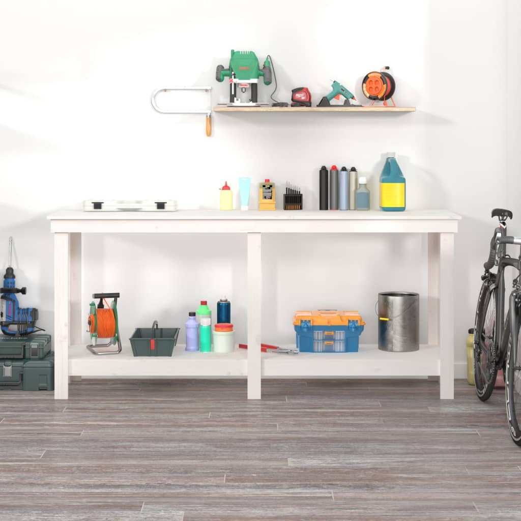 Vidaxl Workbench 180x50x80 cm de pino sólido