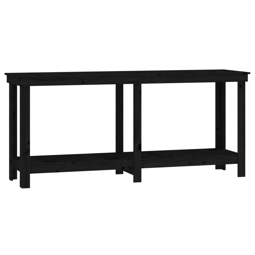 Vidaxl Workbench 180x50x80 cm Pino solido nero