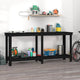 Vidaxl Workbench 180x50x80 cm Pino solido nero