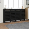 VidaXL Radiatorombouw 210x21x85 cm massief grenenhout zwart