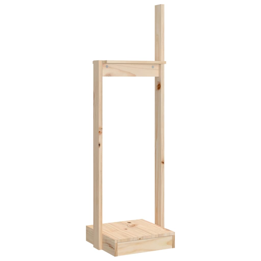 Soporte de bloques de madera Vidaxl 33.5x30x110 cm de pino sólido